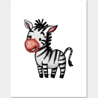 Cute Zebra Drawing Posters and Art